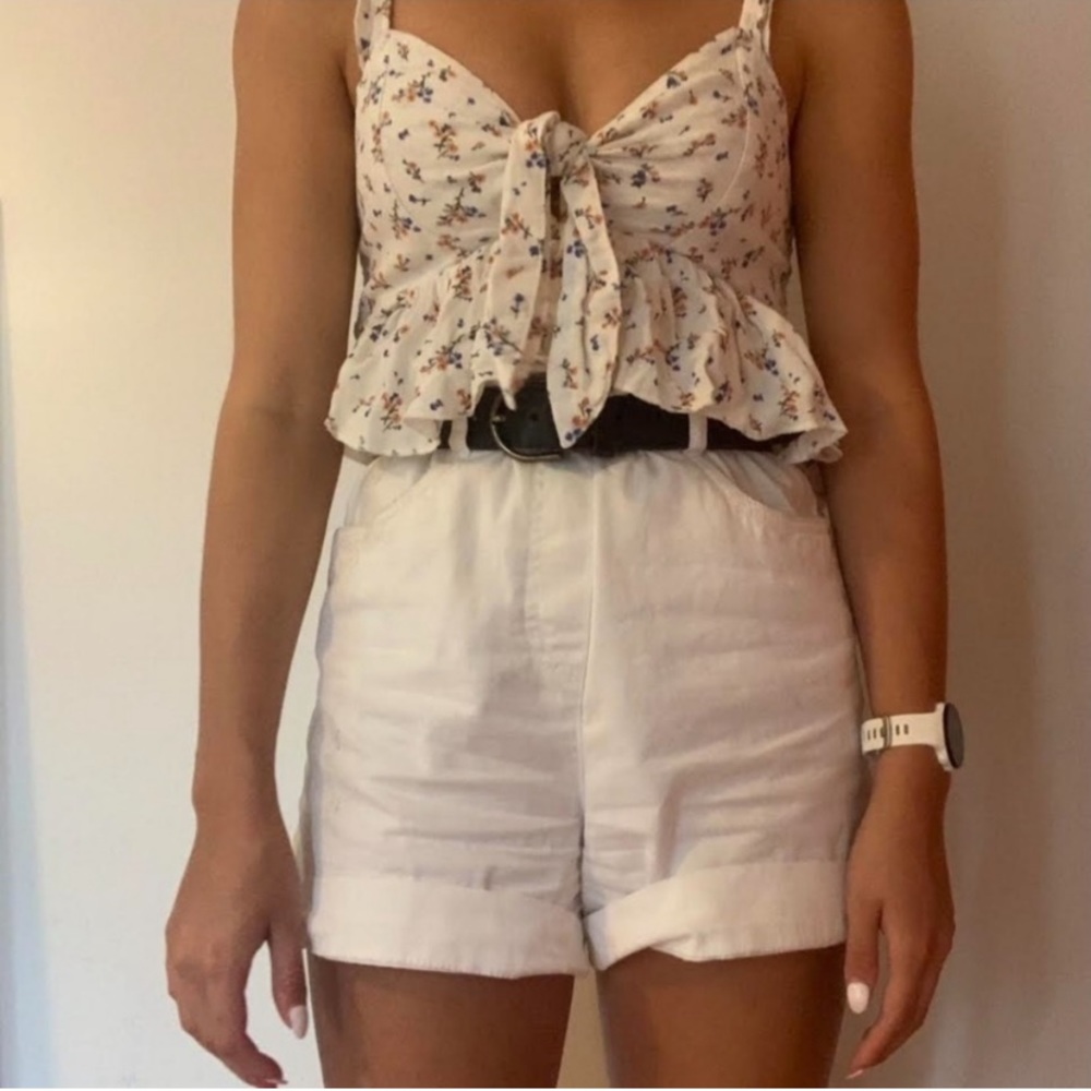 american eagle tie front tank